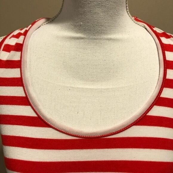 Ella Moss Red & White Striped Tank Top - Picture 3 of 6